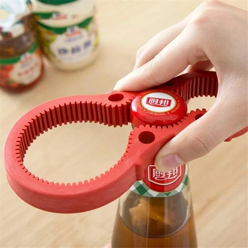 Portable Bottle Opener Anti-slip manual Lid Off removal wrench for Multi-size screw cap Can Beer Jar Kitchen Gadgets Twist Tool