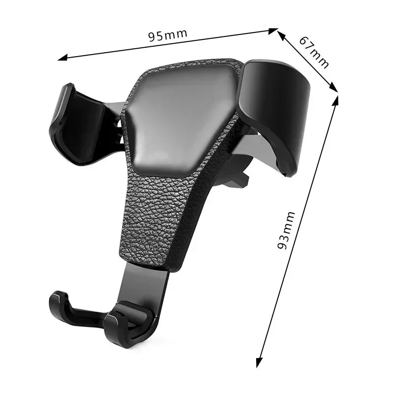 Heavy Duty Gravity Car Phone Mount with Air Vent Clip Shockproof Anti Shake Universal Mobile Phone Holder Car Stand for Samsung Android and Other Smartphones One Hand Operation Easy Mount Release and Use