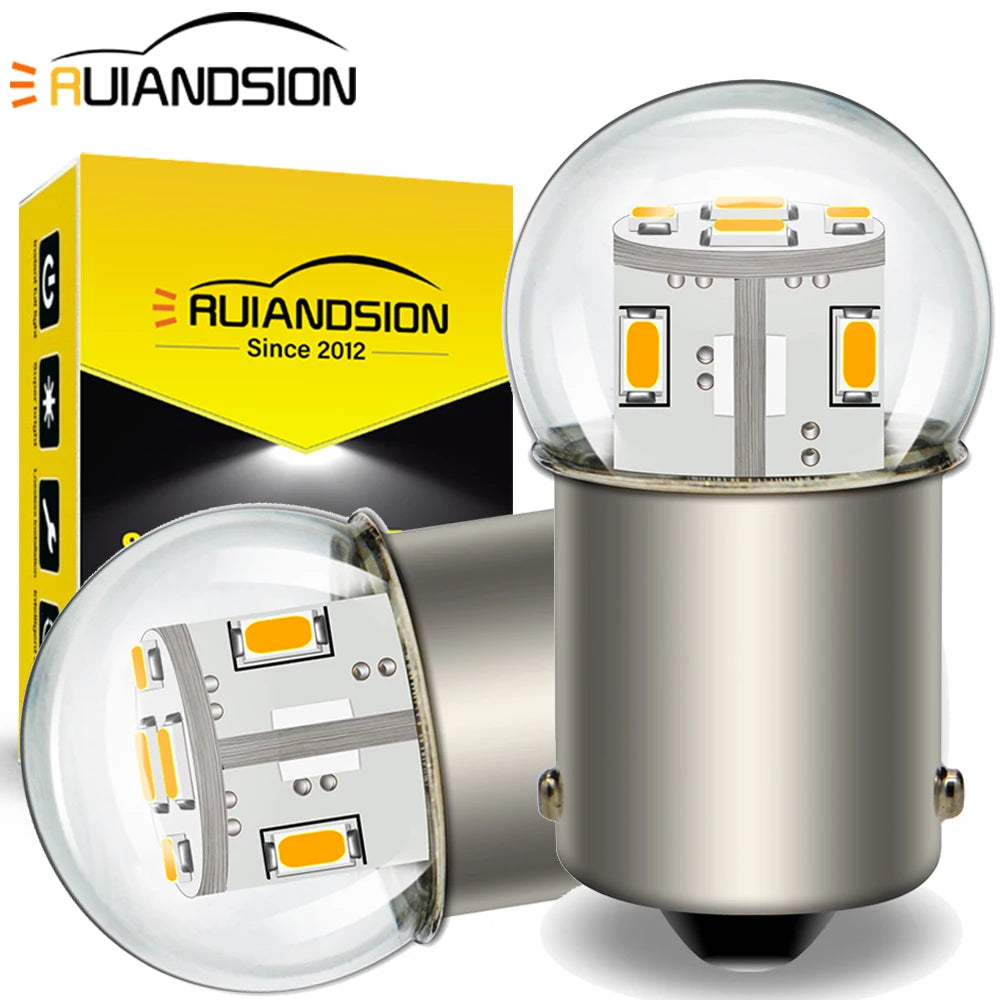 1156 BA15S LED Bulb 6V 12V 24V 48V P21W 1157 BAY15D P21/5W BA15D S25 Brake Turn Signal Reverse Light Lamp 3014SMD 2Pcs