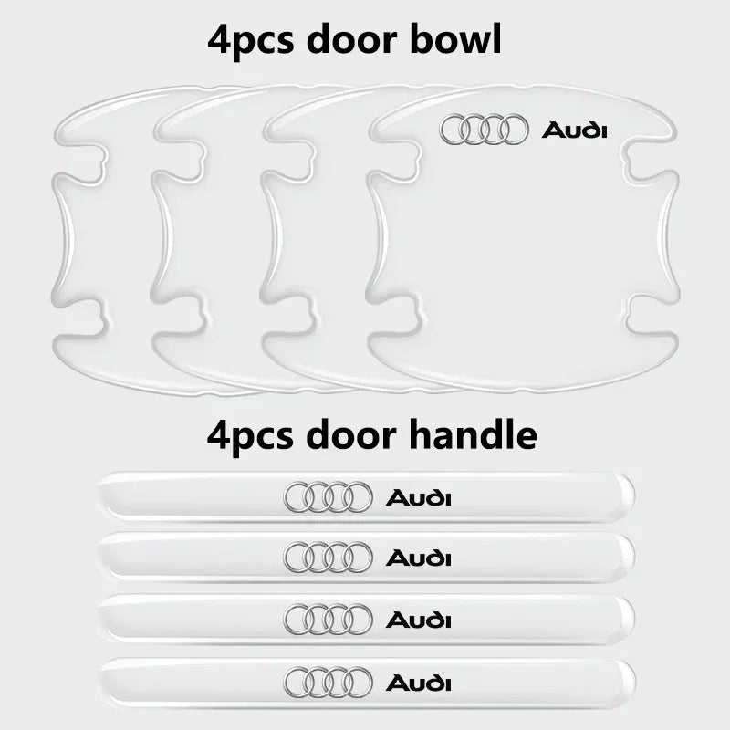 For Audi A4 B5 B6 A3 8P 8V 8L A5 A6 C6 C5 A1 A7 A8 Q2 Q3 TT Car Door Edge Anti Scratch Collision Protection Strip Stickers