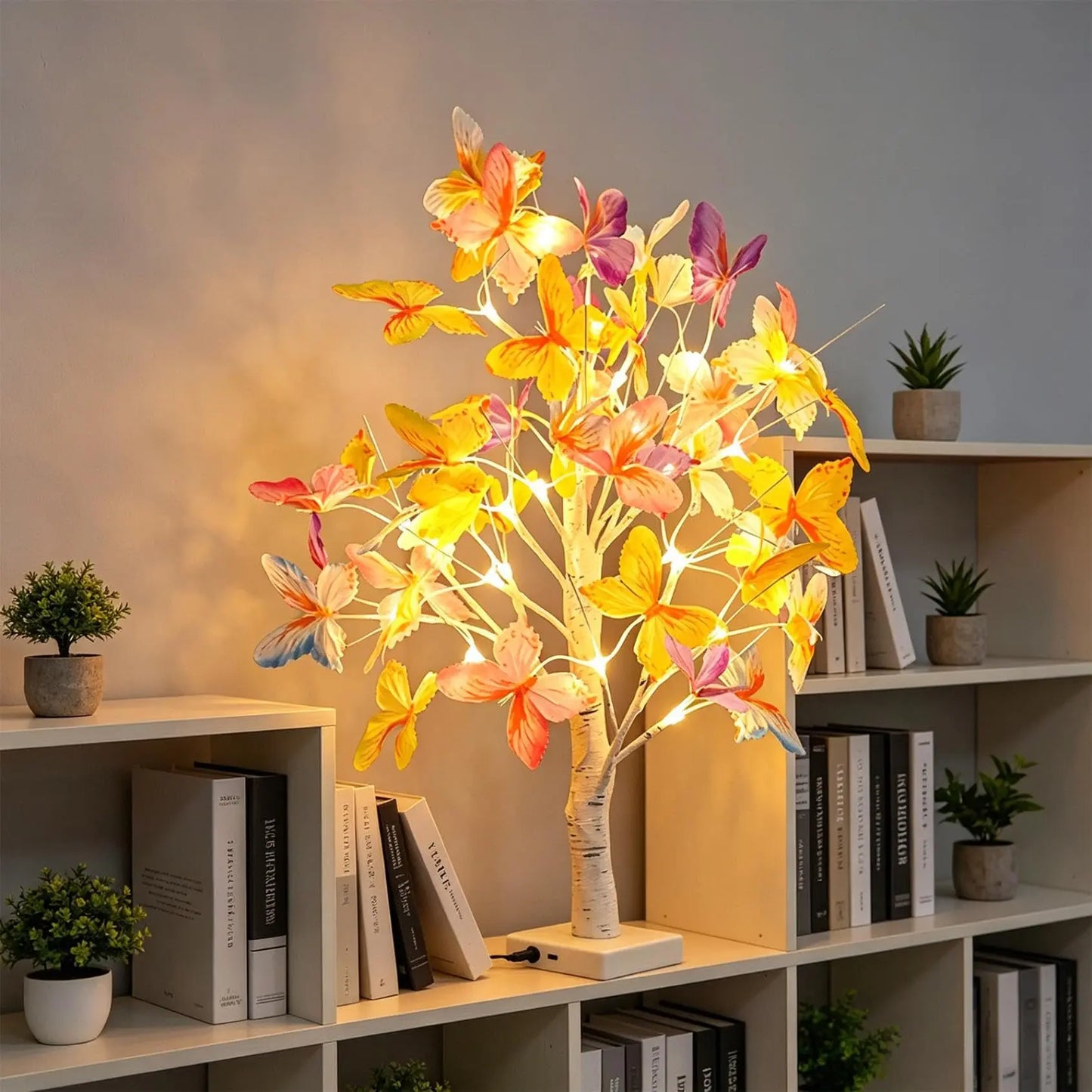 Tabletop Bonsai Tree Lights Butterfly Tree Lamp DIY Decorative LED Night Light for Gift Party Holiday Camping Summer Home Decor
