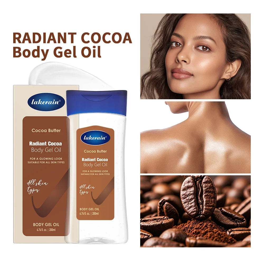 Turmeric Cocoa Oil Body Lotion 200ml Vitamin B3 Vitamin C Brightening Glow Body Gel Moisturizer For Dry Skin