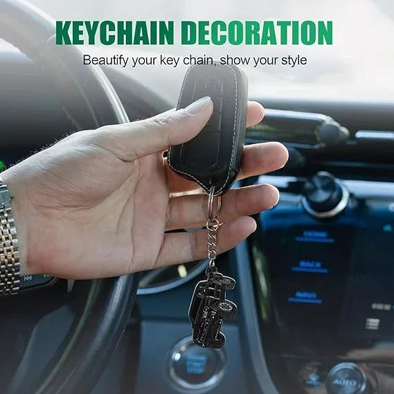Zinc Alloy Uncoated Car Model Pendant Keychain for Tacoma Style Metal Keychain for Toyota Tacoma Durable Decor Accessories