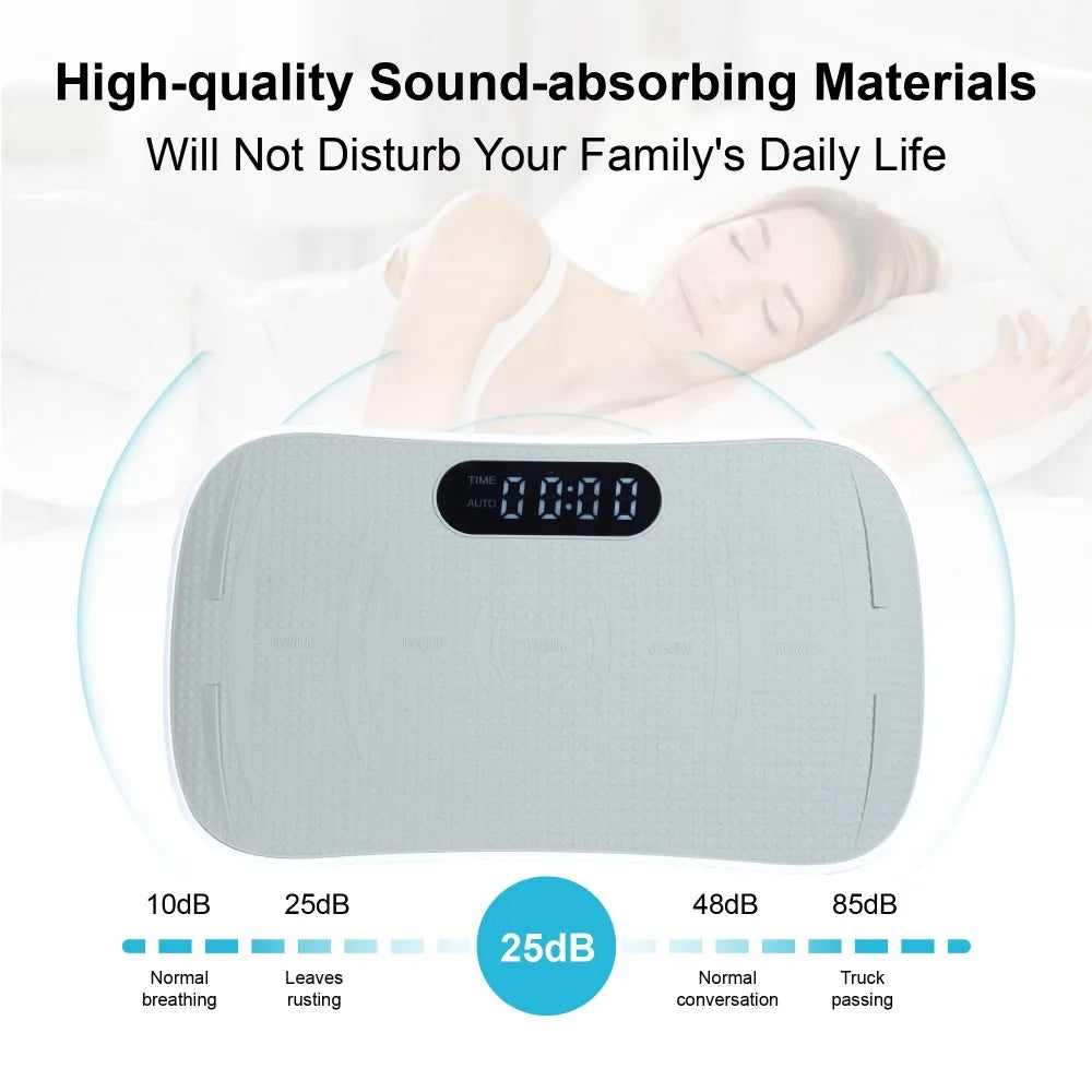 Silent Vibration Platform Crazy Fitness Massage 10-Frequency Weight Loss & Fat Burner Body Shaking Machine For Unisex Grey033,Vibration tablet fitness machine, fat burning fitness shaping machine, portable fitness equipment