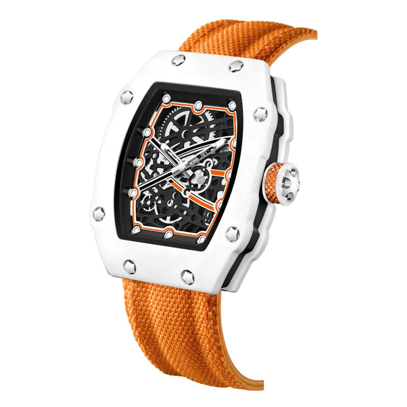 New Ultra Slim Barrel Shaped Best Selling Fashionable Men's Quartz Watch Men's Brand Luxury Quartz Fake Mechanical