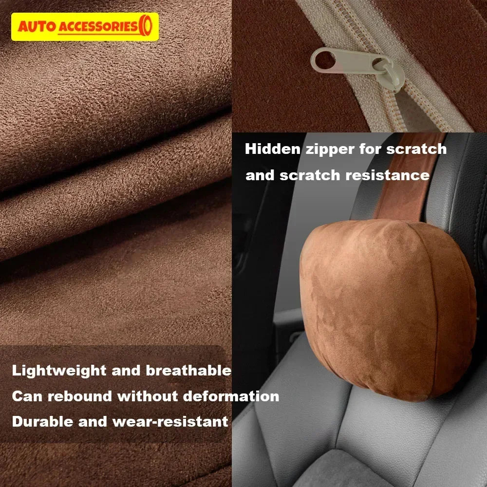 2PCS Car Headrest Neck Support Seat / Maybach Design S Class Soft Universal Adjustable Car Pillow Neck Rest Cushion High Quality