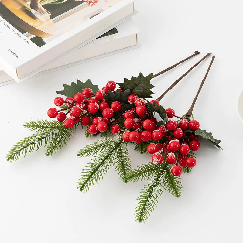 36Cm Christmas Fruit Artificial Plant Auspicious Fruit Home Living Room New Year Decoration Holly Berry Flower Ornament
