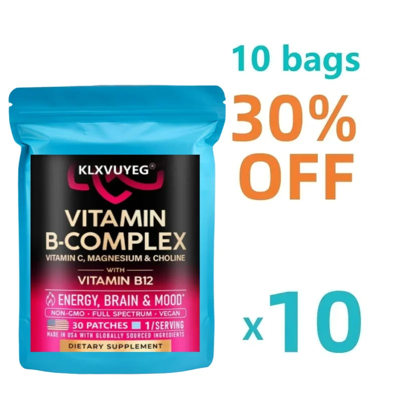 Vitamin B Complex For Men & Women - 11-in-1 B-complex: B2, B6, B7,b12 With Vitamin C - Energy, Brain & Heart Support, 30pcs