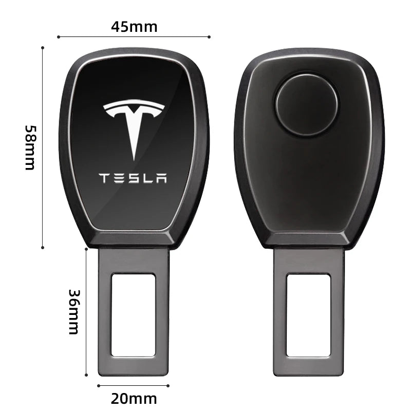 1/2PCS Car safety seat belt buckle clip car accessories For Tesla model 3 model X Y style Roadster Car styling