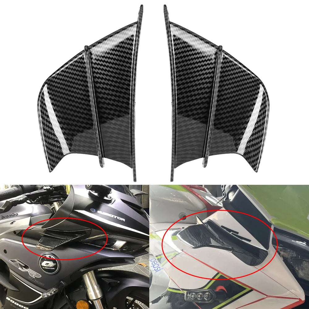 Motorcycle Universal Carbon Fiber Wing Let Guard Winglet Air Deflector For DUCATI For YAMAHA For Honda For Suzuki For Kawasaki