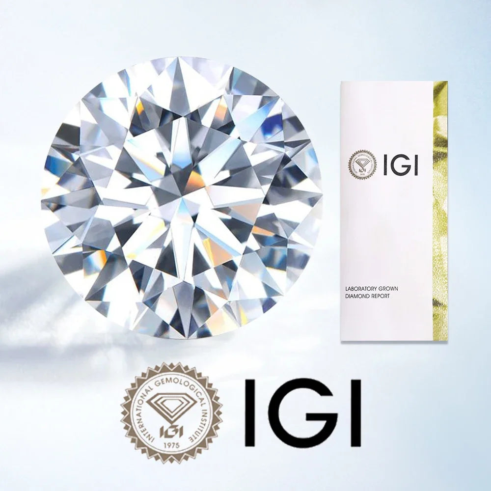 Messi Jewelry With IGI GIA Certificate Lab Grown Diamonds 0.3ct 0.5ct 0.6ct 0.8ct 1ct 1.5ct 2ct 3ct CVD HPHT Created Diamond