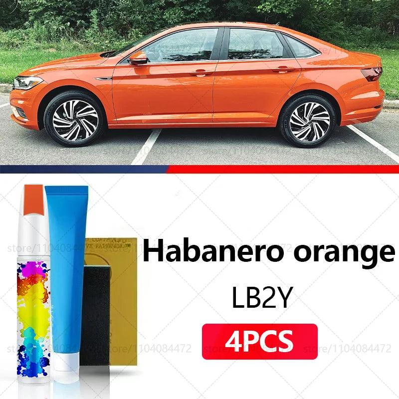 Car Paint Repair Pen For 1979-2025 Volkswagen Jetta Paint Scratch Repair Accessories 4PCS White LC9A White L0K1 Red LC3J Blue