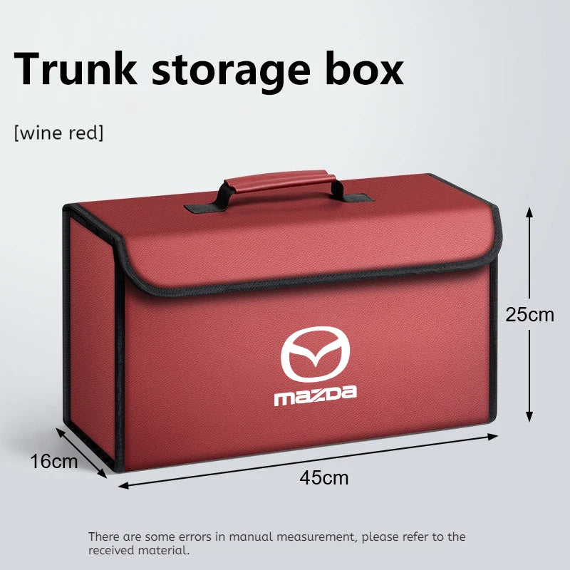 Car Trunk Storage Box Organizer For Mazda 2 3 5 6 CX-60 CX-90 CX-70 CX-7 Foldable Stowing Tidying Bag Container Bag Accessories