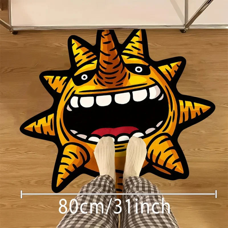 VIKAMA Anime Style Creative Sun Carpet Unique Home Accessories Festival Gifts Creative Living Room Bedroom Decoration Carpet