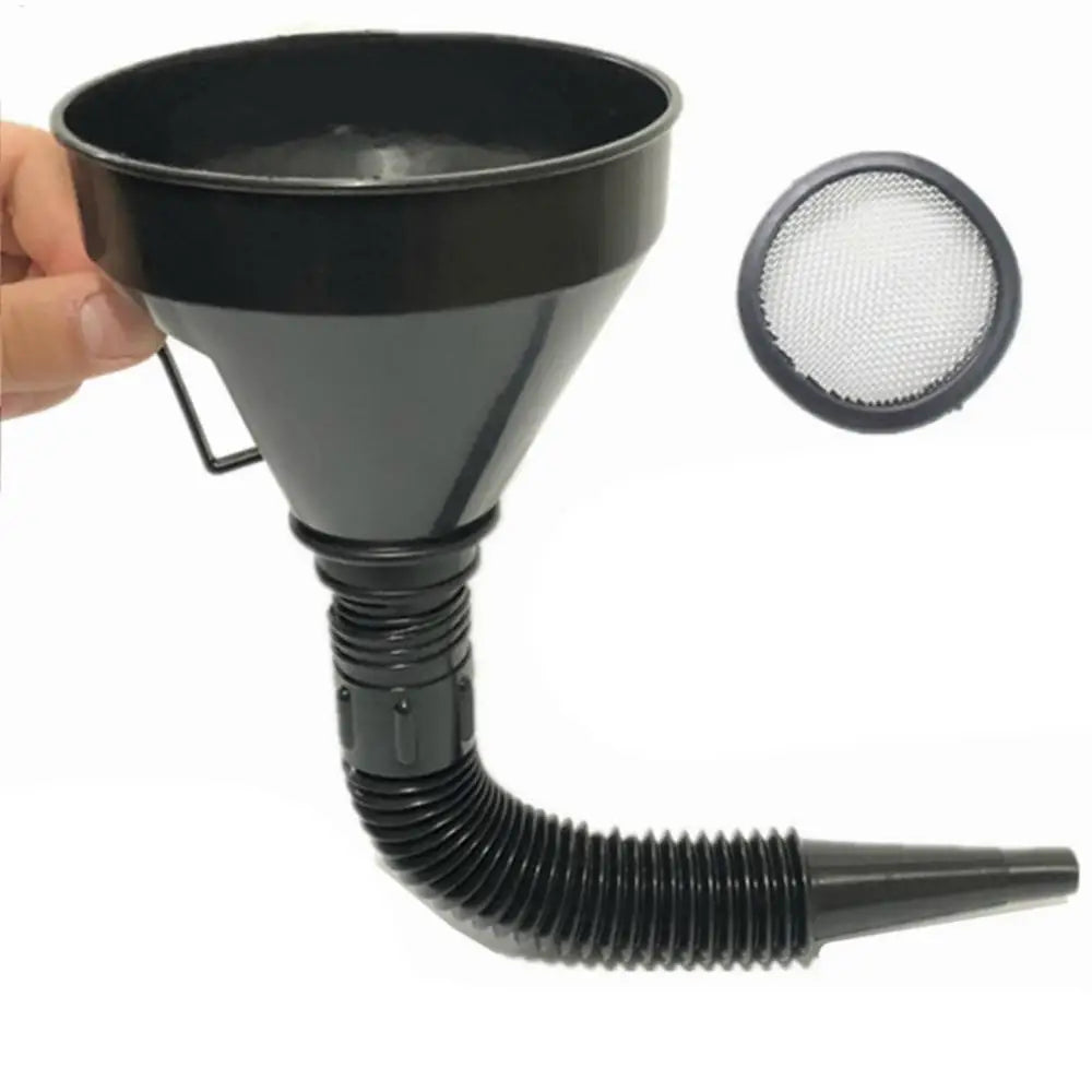 Motorcycle Oil Funnel Tool Set Wide Mouth Oil Funnel Flexible Long Neck Detachable Filter Automotive Tools for