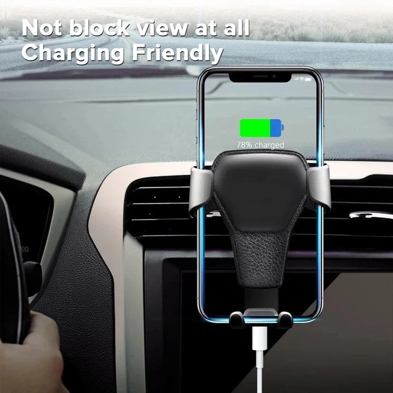 Gravity Car Phone Holder Air Vent Clip Mount Mobile Cell Stand Smartphone GPS Support for IPhone 13 12 Xiaomi Samsung Phone