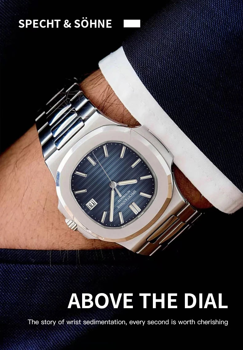 Specht&Sohne 2026 New Classic Men's Watches Luxury Automatic Watch For Men Stainless Steel Sapphire 8215 Mechanical WristWatch
