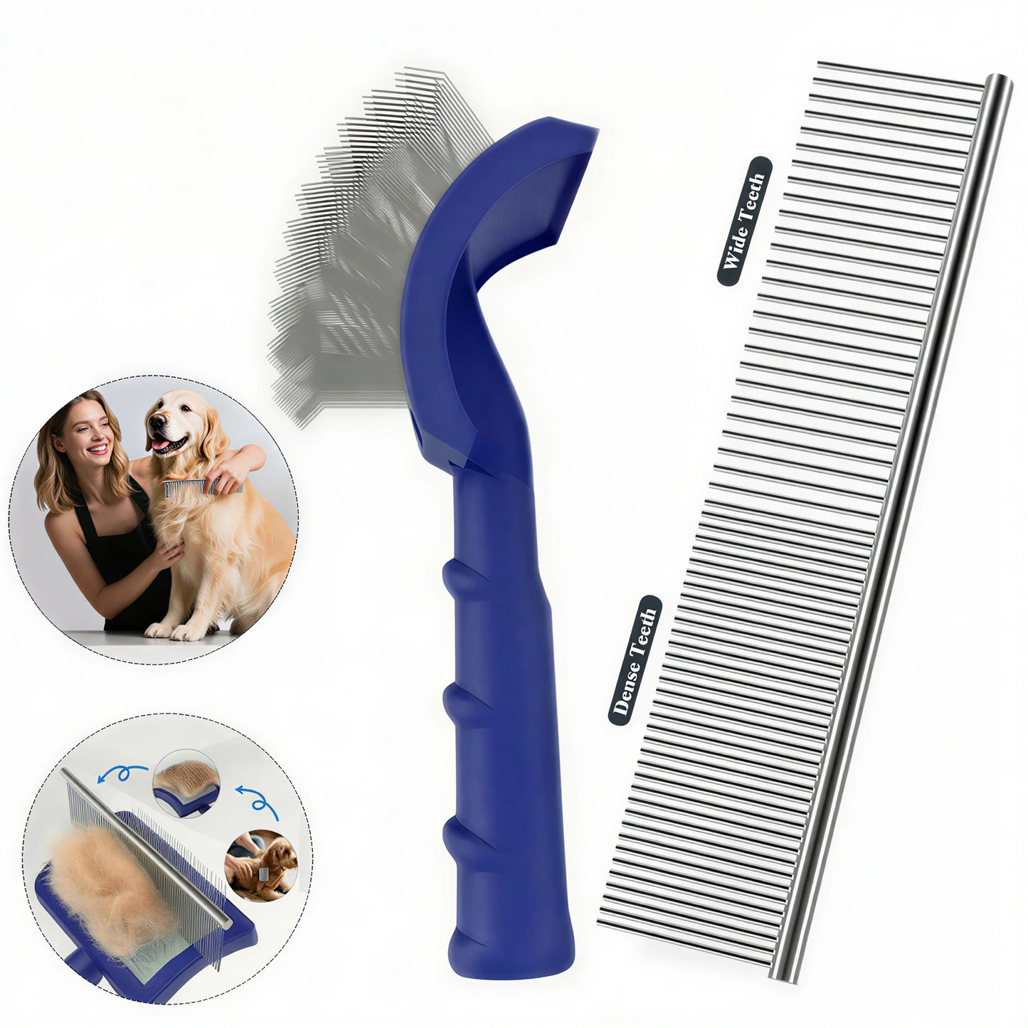 Dog Grooming Comb Shedding Hair Remove Needle Brush Slicker Massage Open Knot Comb Hair Tool Large Dog Pet Supplies Accessories