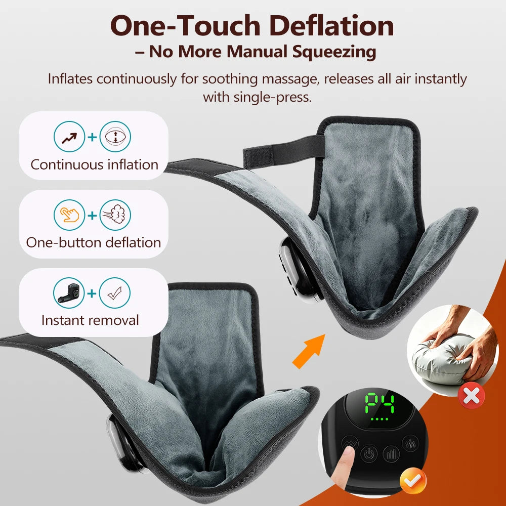 Wireless Air Pressure Ankle/Wrist Massager,Electric Heating Ankle Massage,Airbag Compression,Ankle Joint Sole Muscle Relax Care