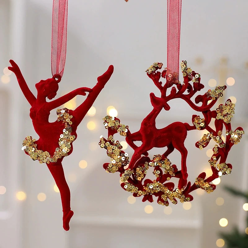 Xmas Tree Accessories Christmas Decorations 2026 Christmas Party Ornament Hanging Pendants Room Decor Wall Decor Navidad