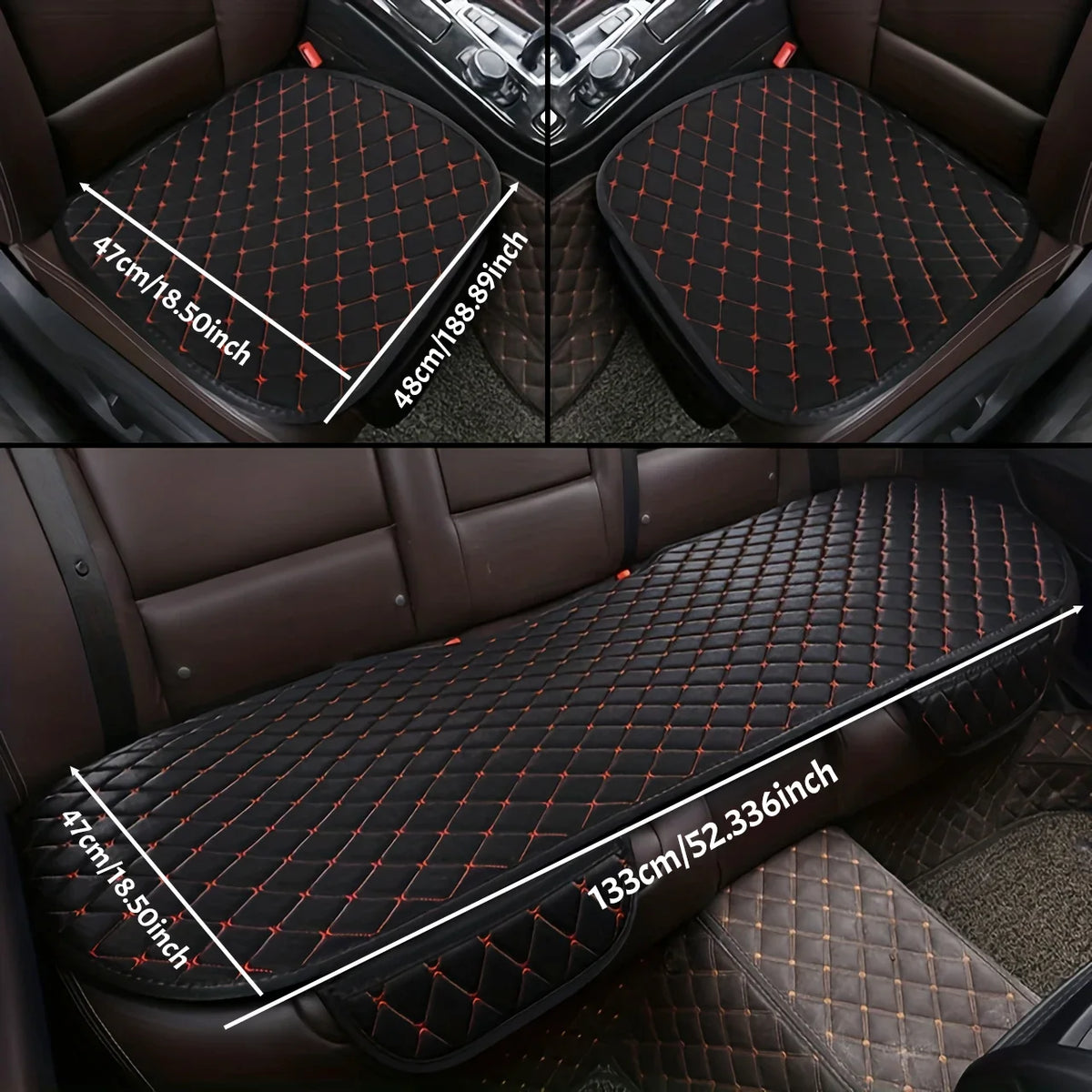 3Pcs Car Seat Cover Universal Car Seat Cushion Breathable Comfort Car Seat Protector Pad Car Interior Accessories