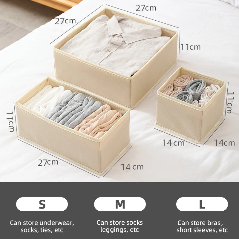 Cabinets Underwear Organizers Baby Drawers Organizer Wardrobe Clothes Organizer For Underwear Socks Pants Foldable Storage Box