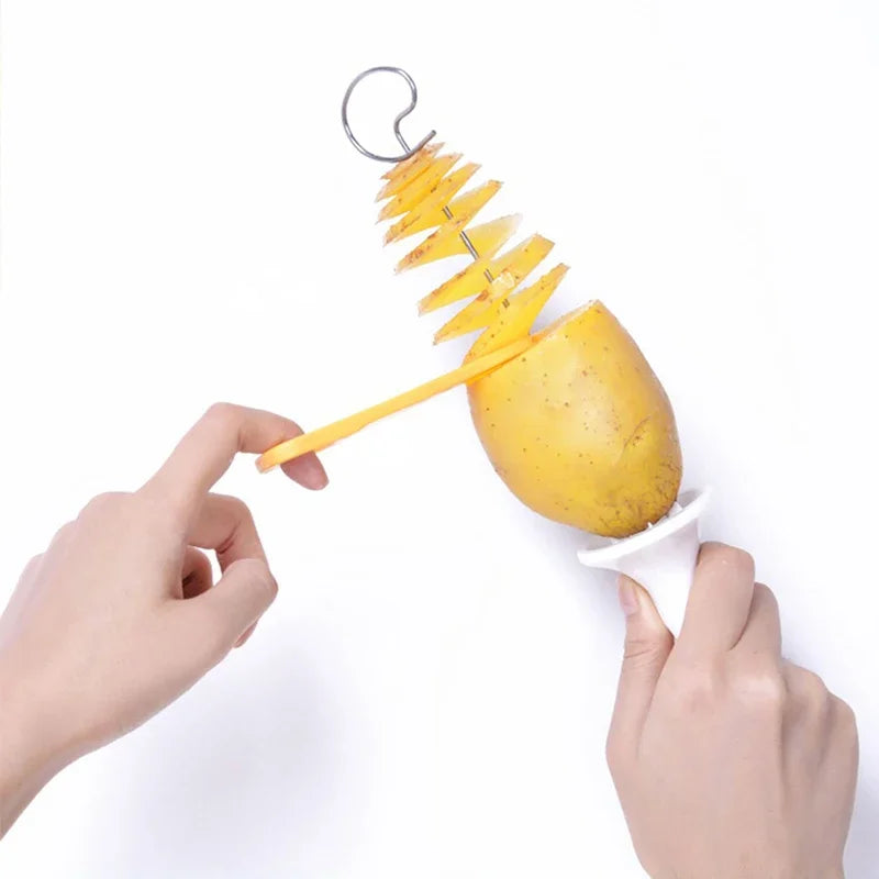 Rotate Potato Slicer Stainless Steel Plastic Vegetable Tools Creative Kitchen Gadgets Twisted Potato Slice Cutter Spiral