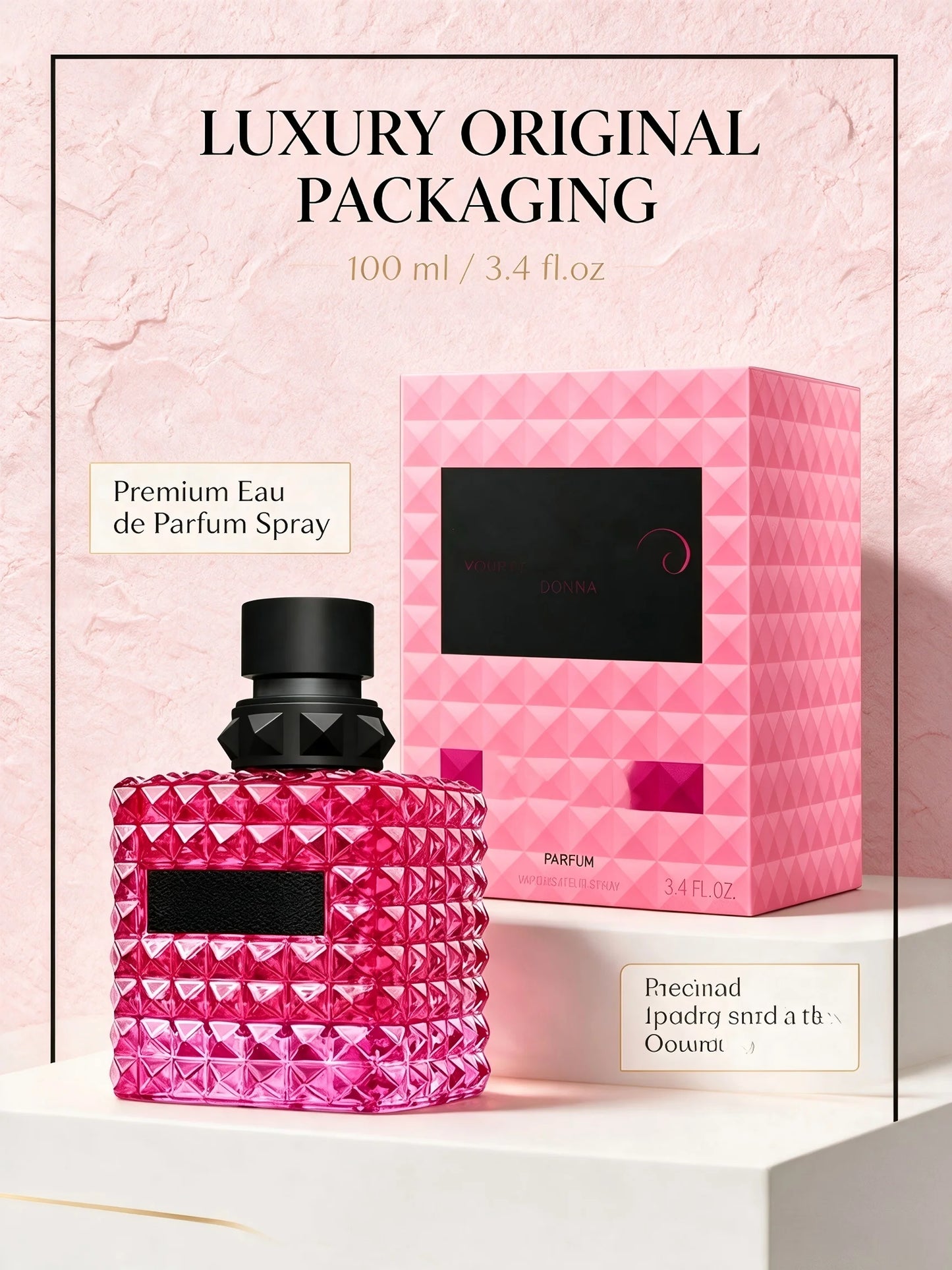Women Eau de Parfum Perfume 100ml 3.4 fl.oz Luxury Sweet Floral Fruity Fragrance Long Lasting Feminine Signature Scent Elegant Romantic Aroma Date Night Party Wear Fall Fashion Back to School Halloween Thanksgiving Christmas