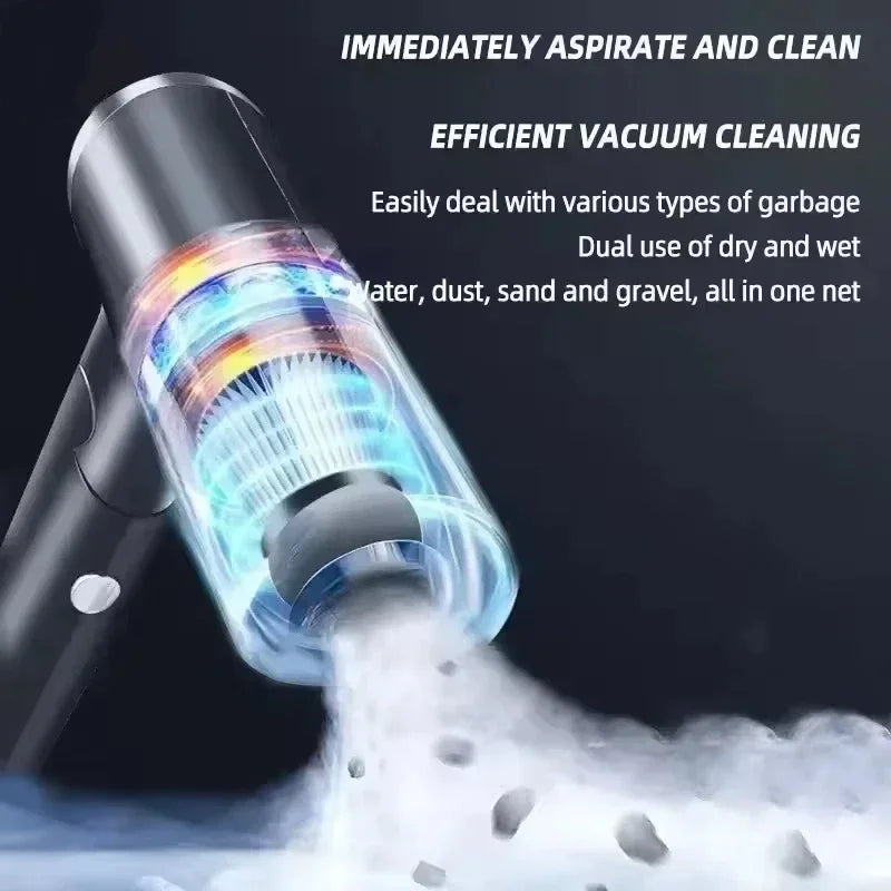 2900000PA Wireless Car Vacuum USB Charging 1200mAh Wet Dry Dual-use Cleaner Cordless Handheld High-power Vacuum Cleaner 2026﻿
