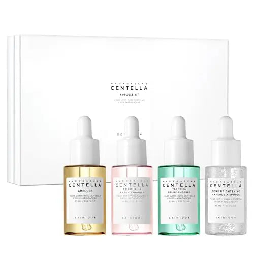 SKIN1004 Korean Centella Ampoule Series,Poremizing Fresh,Brightening,Intensive Ampoule Face Pore Care Soothing Serum Skincare