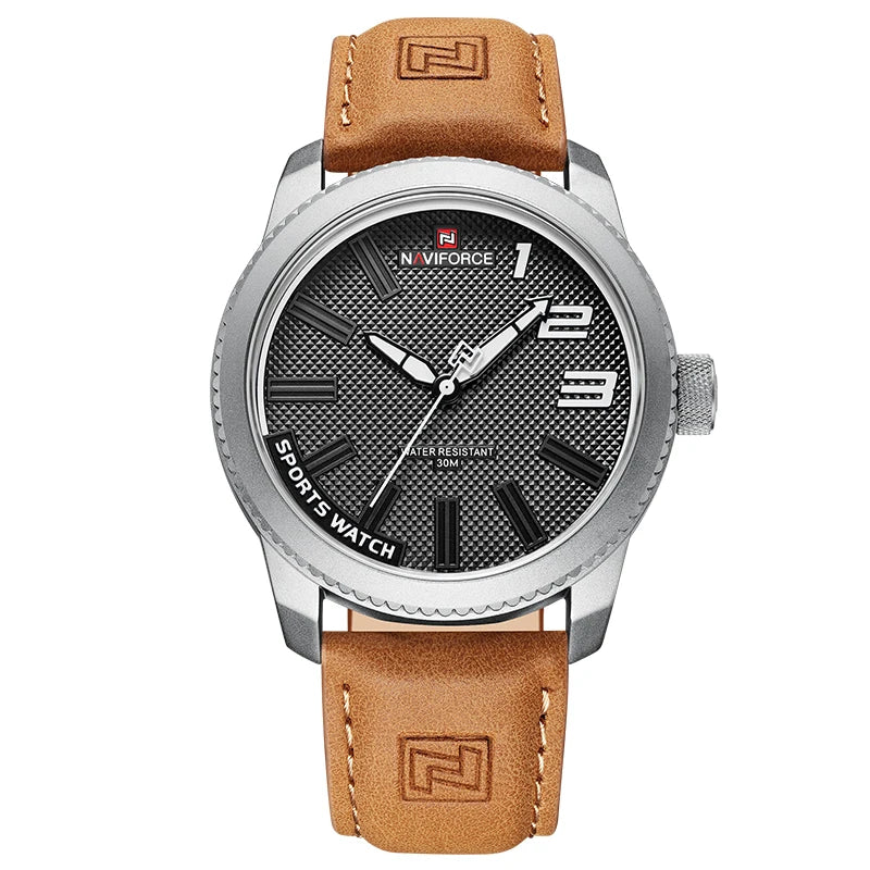 NAVIFORCE Luxury Brand Date Japan Movt Square Men Quartz Casual Watch Army Military Sports Watch Men Watches Male Leather Clock