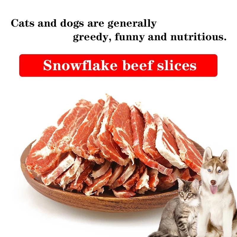 Snowflake Beef Slices. Chicken Dog Snacks Puppies Teddy Fadel Calcium Supplement Puppies Halitosis Removal Training Reward Snack