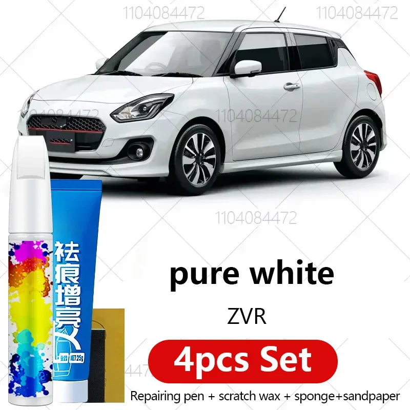 Car Paint Repair Pen For 2004-2025 Maruti Suzuki Swift Paint Scratch Repair Accessories 4PCS Black ZTT White ZVR yellow Gray