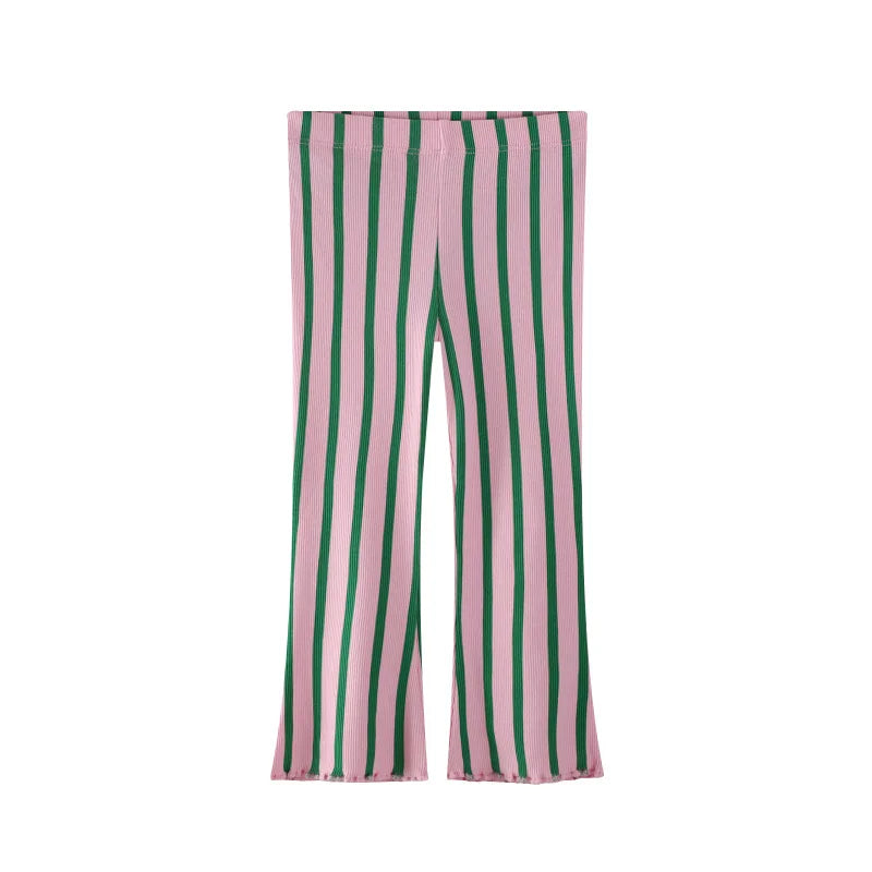 Jumping Meters Girls Flare Pants 2-7T Full Length Striped Pencil Leggings Printed Autumn Trousers Hot Selling Kids Fashion