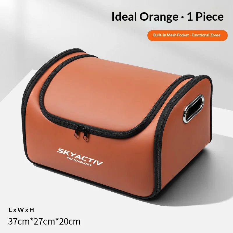 For Mazda Skyactiv Car Trunk Organizer Storage Box Seat Multifunctional Storage Bag with Built-in Pocket Auto Accessories