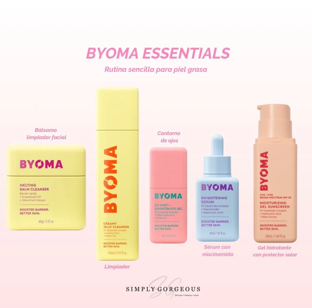 BYOMA Phyto-Mucin Glow Serum Series Hydrating Recovery Oil Milky Toner Serum Original Brand Skin Care Set Moisturizing Gel-Cream