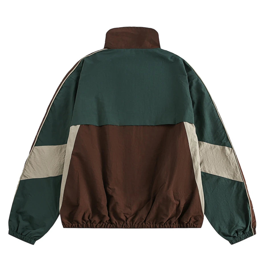 Vintage Patchwork Jackets Windbreaker Men Harajuku Casual Outdoor Jacket Mens Clothing Streetwear Hip Hop Spring New Jackets