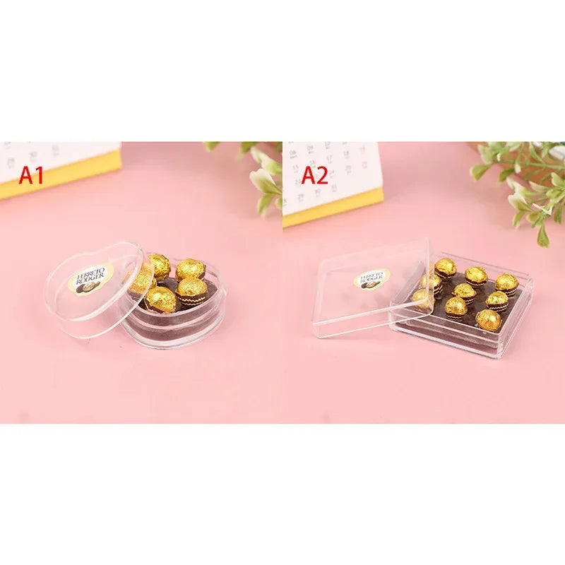 1/12 Scale Dollhouse Mini Boxed Chocolate Model, Simulated Fake Food, Kitchen Decor