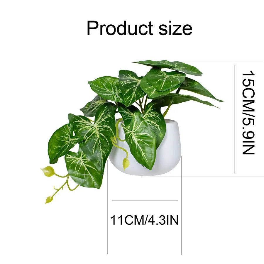 1PC Artificial Foliage Plant Pot Bonsai Party Mall Home Desktop Office Decor Small Bonsai Fake Flower Potted Home Decorations