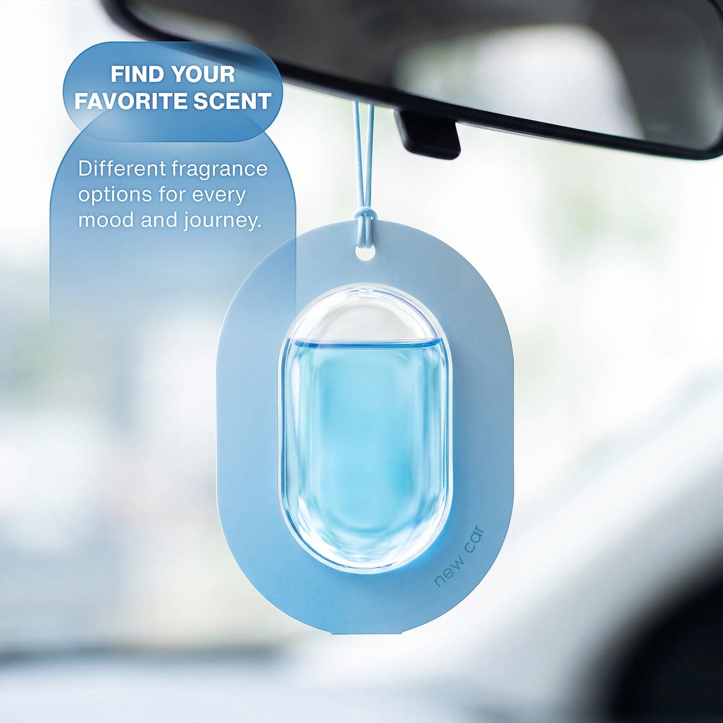 Car-Mounted Essential Oil Fragrance Pendant, Breathable Film Hanging Ornament, Air Freshener for Car/Toilet/Wardrobe&Bathroom