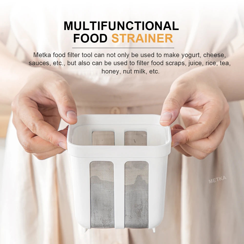 1100ml/1800ml Yogurt Filter Greek Yogurt Strainer Food Strainer Storage Container  Whey Separation Cheese Tools Kitchen Supplies