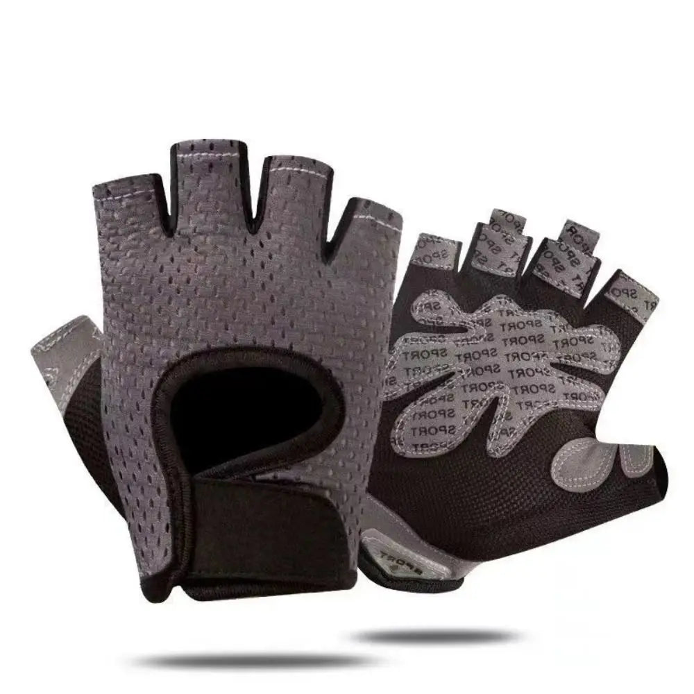Breathable Weight Lifting Gloves Curved Open Back Shockproof Cycling Motorcycle Gloves Wearproof Non-Slip
