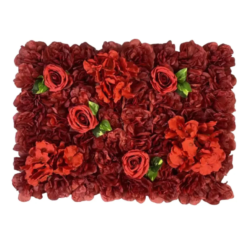 Handmade Artificial Flower Wall Panels Realistic 60X40cm Rose Wedding Background Romantic Durable Silk Rose Flower Wall