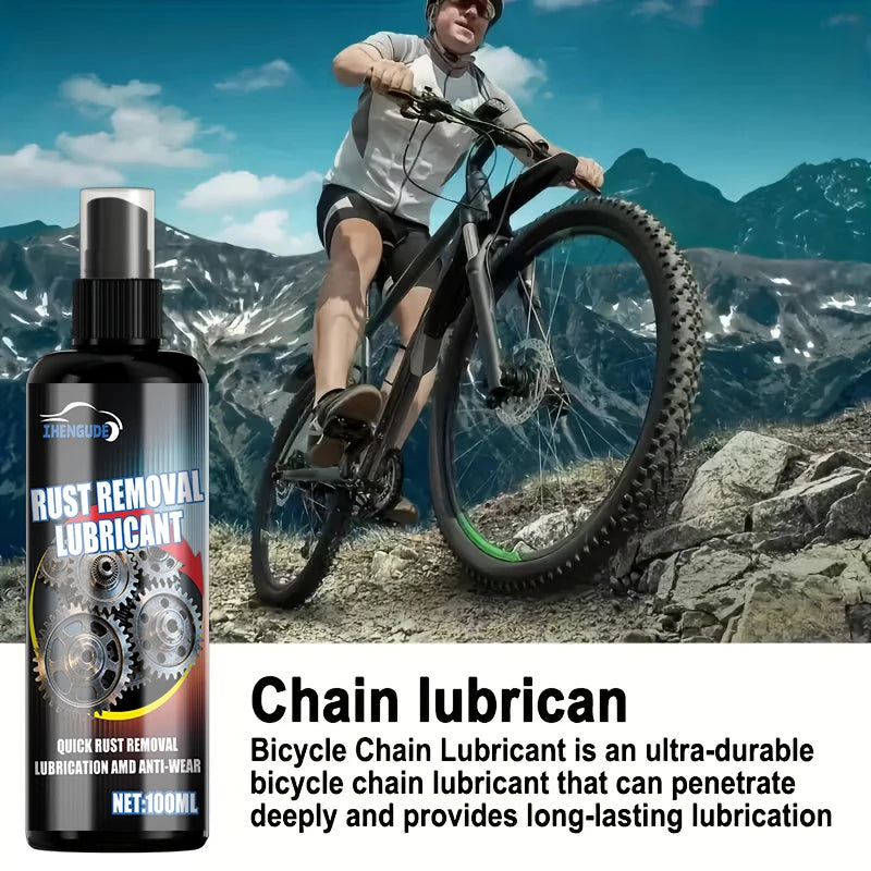 Chain Lubricant Spray - Heavy-Duty All-Weather Chain Grease for Mountain/Road Bike Chains, Lock Cores, and Front Chain Maintenance, Long-Lasting Protection, Convenient Spray Application (Compatible with Padlocks and Door Lock
