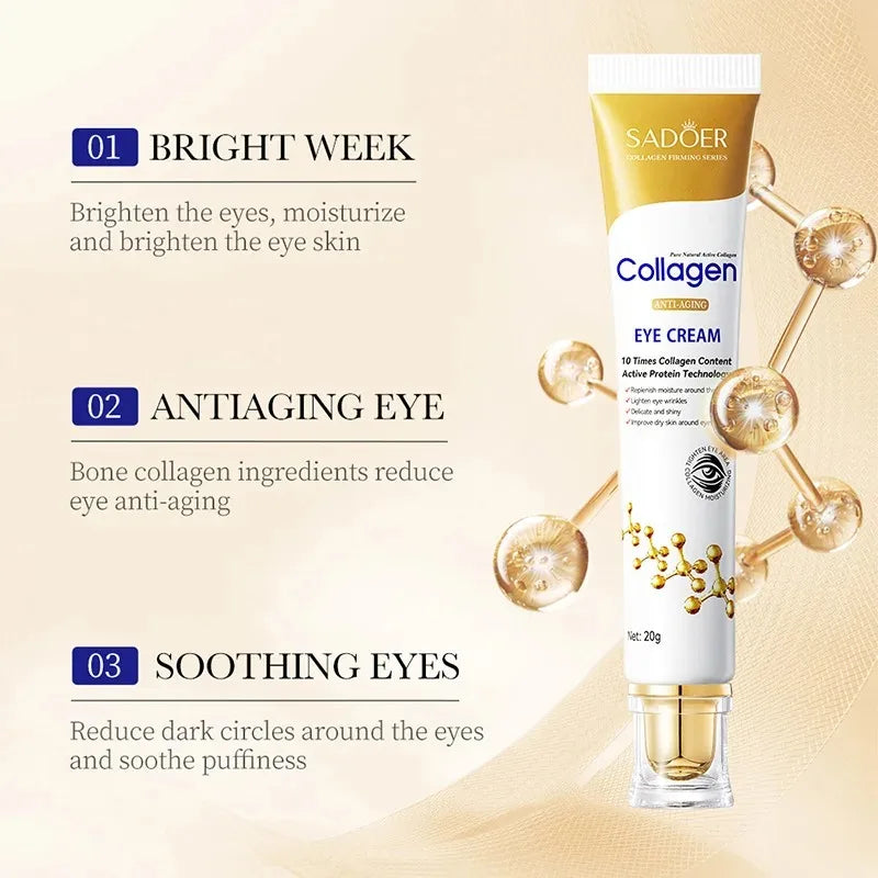 Collagen Eye Cream Skincare Anti Dark Circles Eye Bags Firming Moisturizing Fade Fine Lines Cream SkinCare Products for Eye