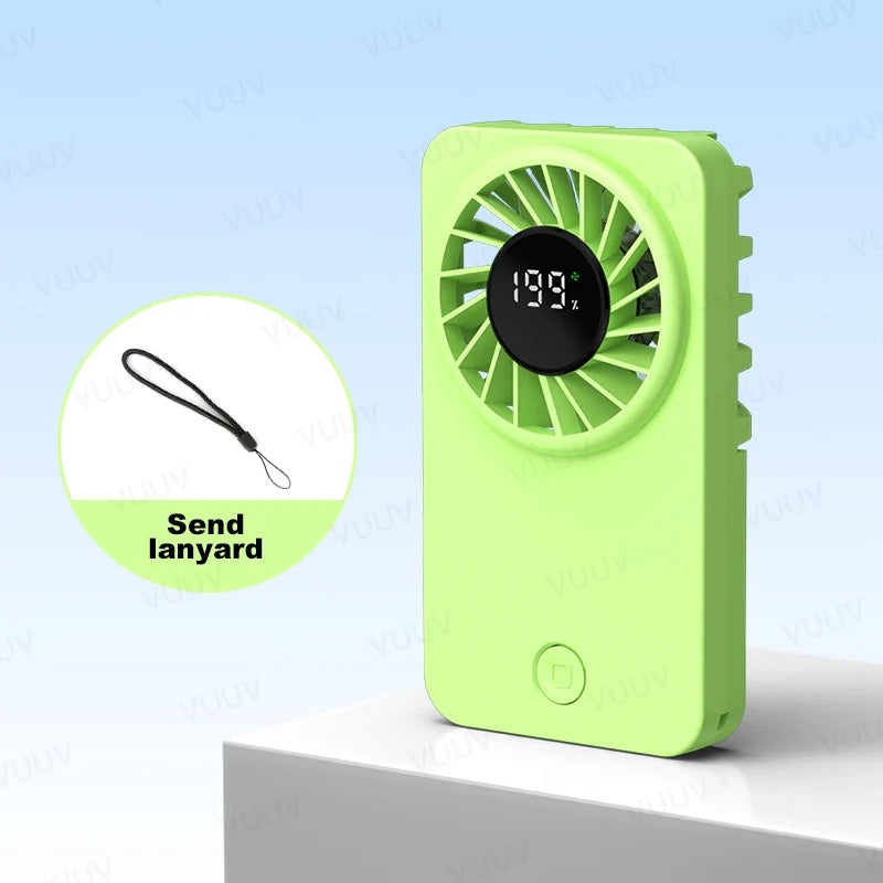 VUUV Portable Handheld Mini Fan 5 Speed Adjustable Type-C Rechargeable Fan Pocket Fan Outdoor
