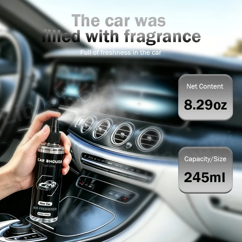 1pcs 245ml Car Air Freshener Spray, 8 Scents, Long-Lasting Odor Eliminator for Car & Home