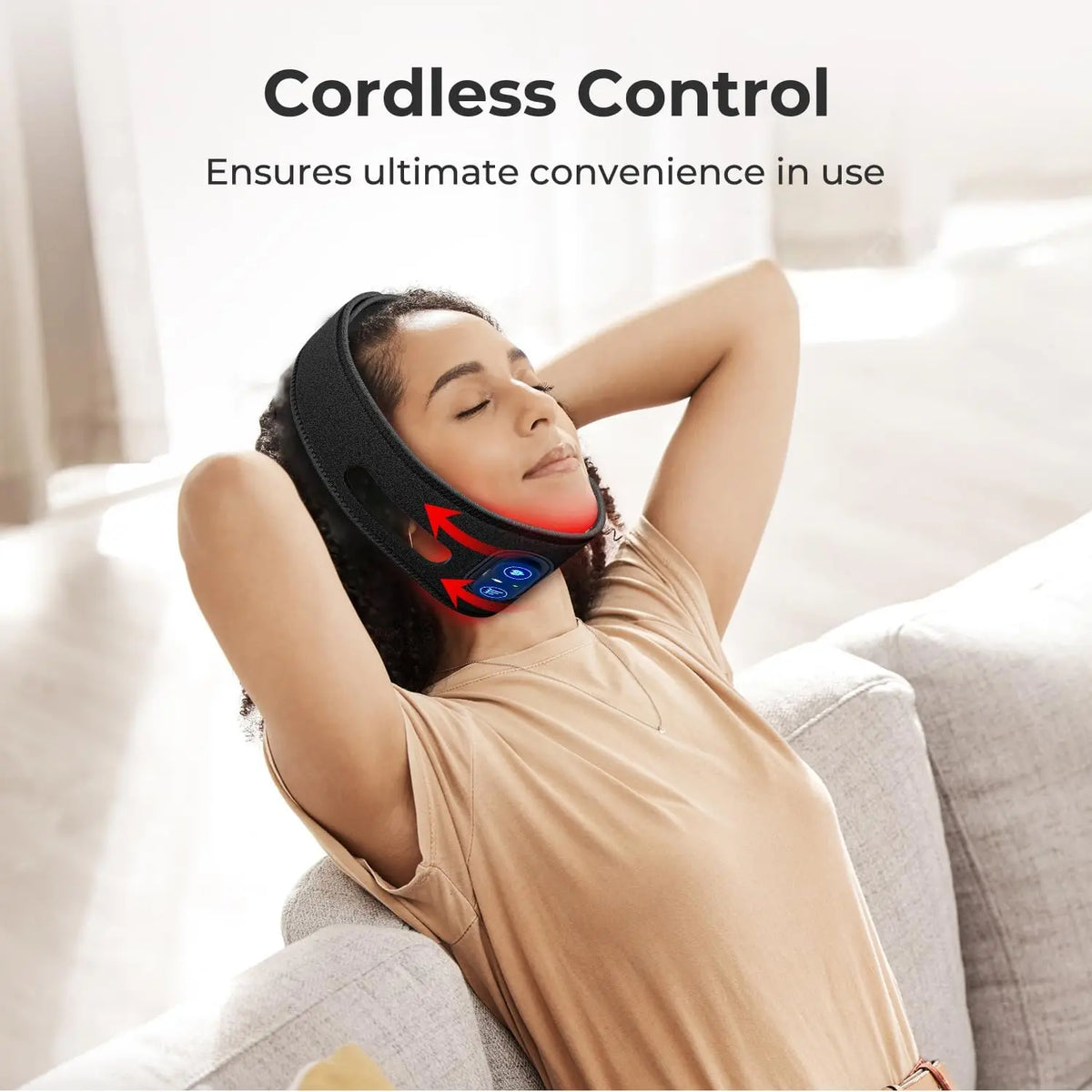 Heal Light Therapy Band Wireless charging 660&850 nm Near Infrared Light Wrap Face for Neck Chin Slimming Skin Care Pain Relief