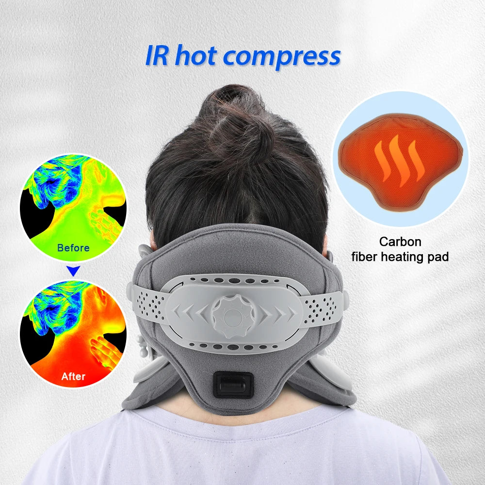 Cervical Neck Traction Device Chiropractic Tools Neck Stretcher Support Collar for Home Office Spine Neck Posture Braces Relief