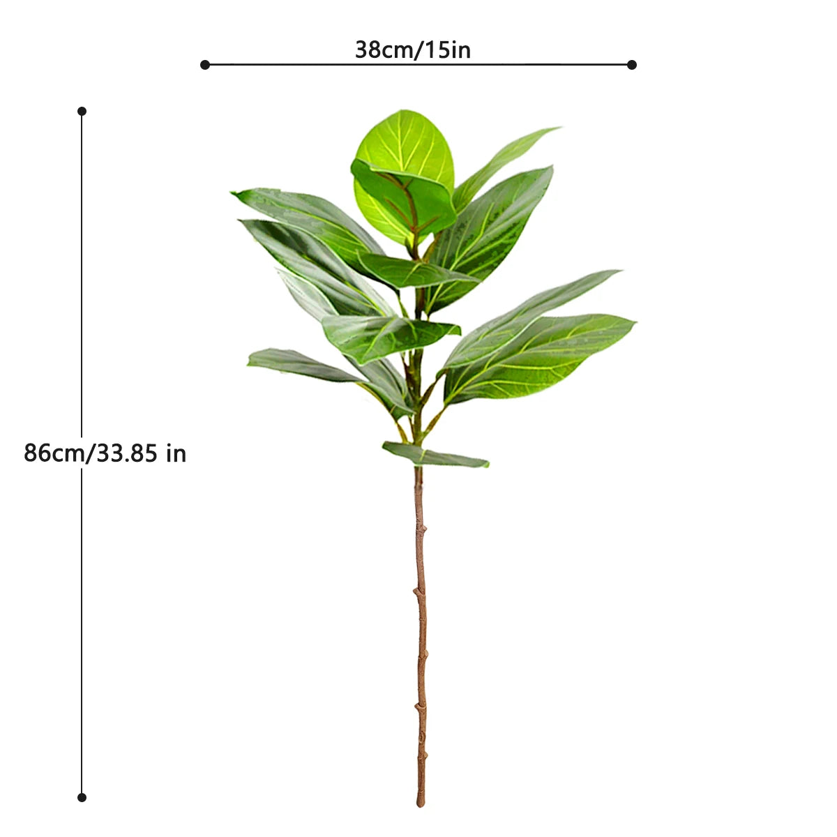 77-135cm (53.1in) Artificial Fiddle Leaf Ficus Fig Plant for Outdoor Courtyard Garden Balcony Indoor Home and Office Decoration